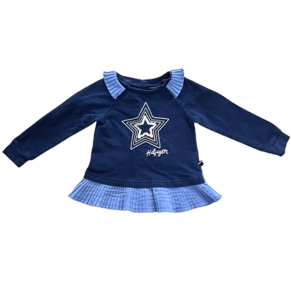 Tommy Hilfiger Sweatshirt Dress Girls Size 18M  Blue